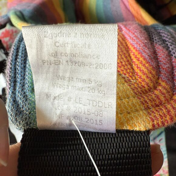 LennyLamb Sunrise Rainbow Toddler Soft Structured Woven Wrap Carrier - Picture 6 of 6